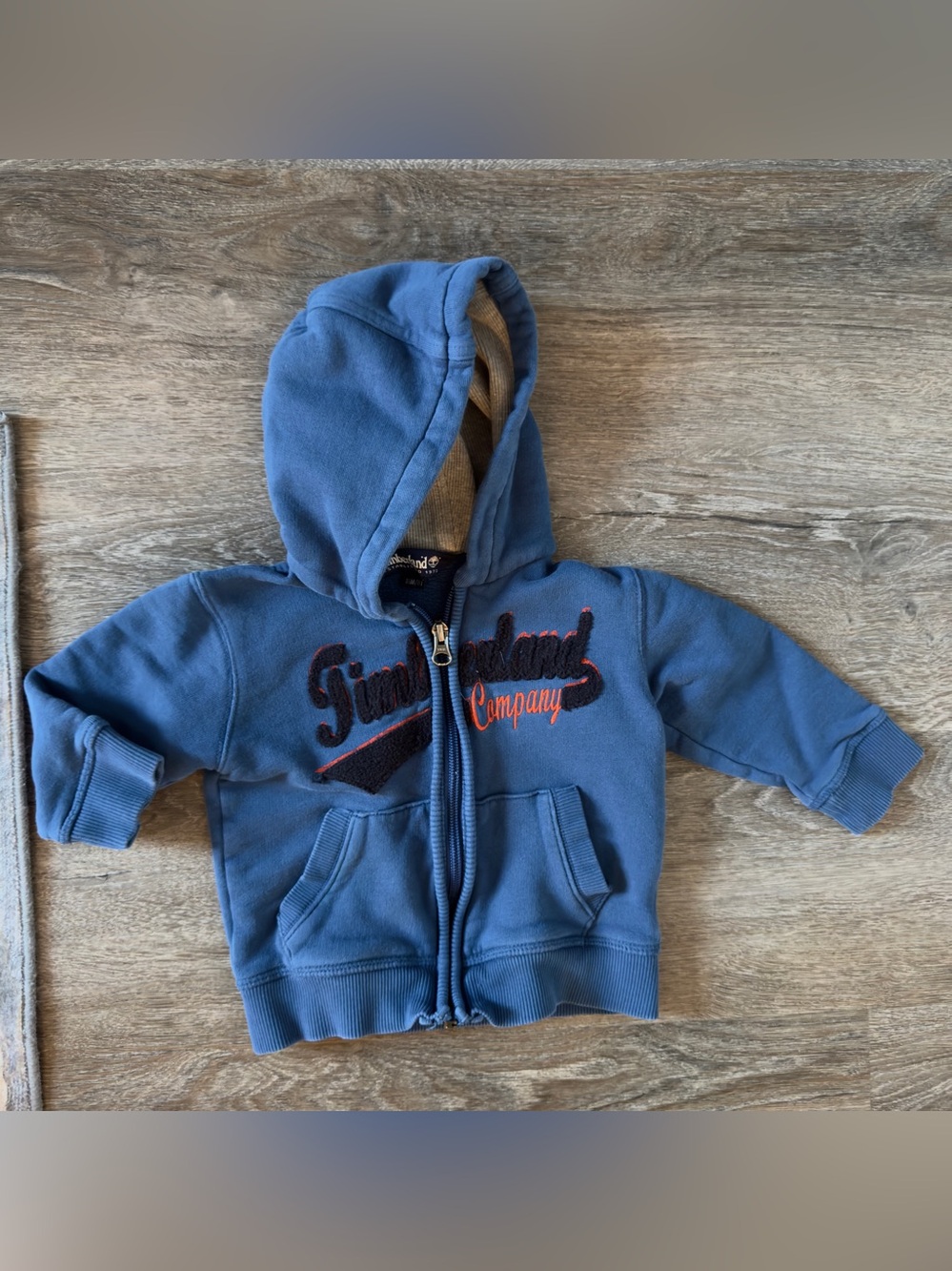 Timberland sz 18 mos Blue Hooded Zip-Up Sweatshirt for Kids. Good condition